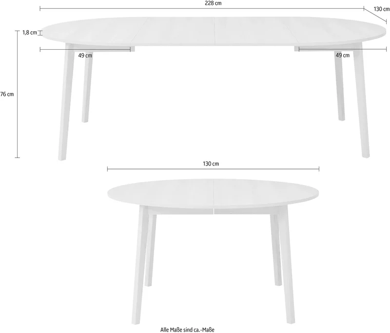 Masa extensibila Hammel, 130-228 cm diametru